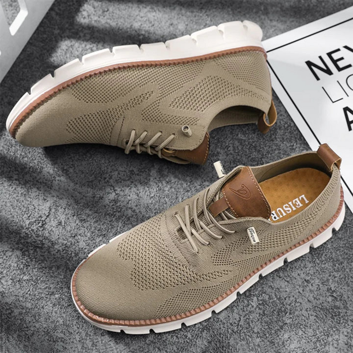 Herr Mesh Sneakers med Snörning och Gummisulor