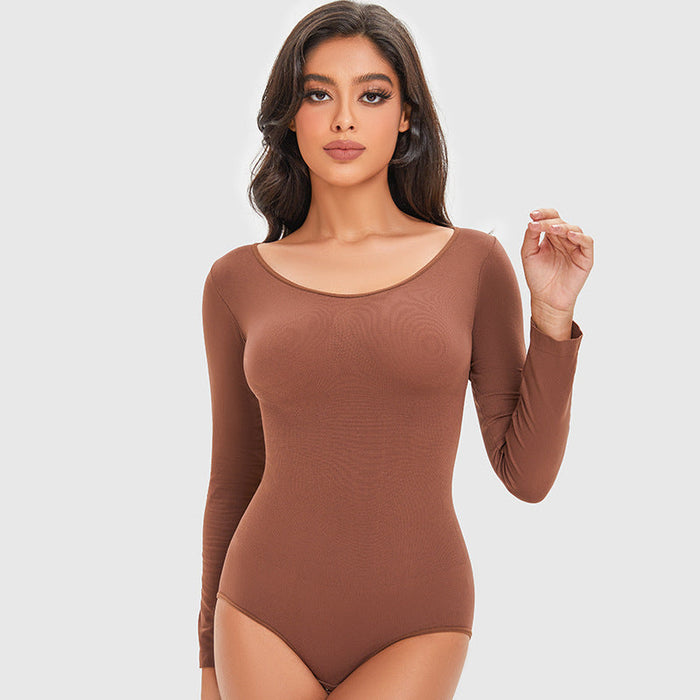 Kvinnors långärmad bodysuit med formande passform