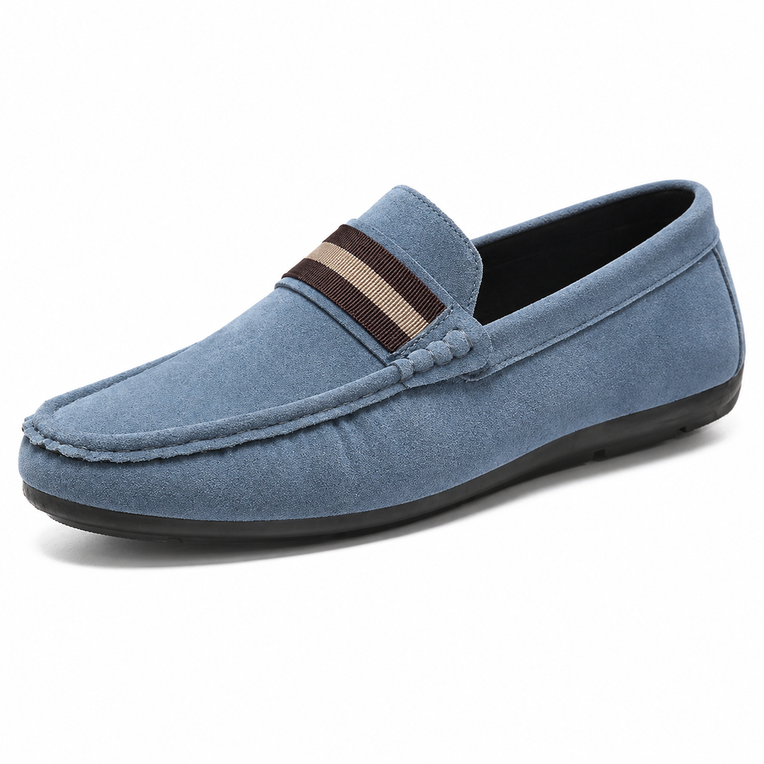 Herrens Slip On Loafers med Randig Detalj Lätta Casual Skor