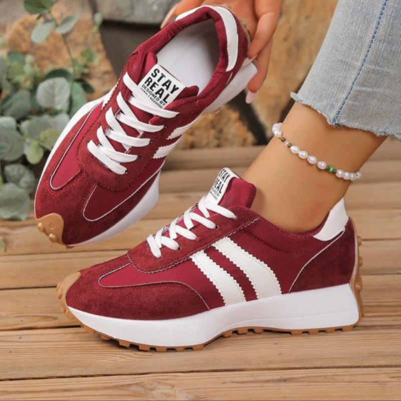 Kvinnors Retro Plattforms Löparskor Suede Gatumodeller