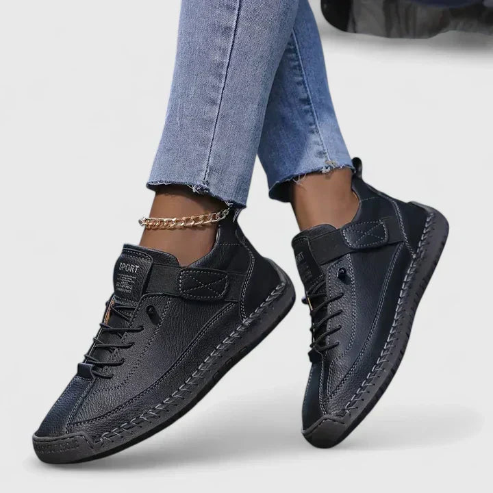 Kvinnors Skinnlook Velcro Snörning Promenadsneakers