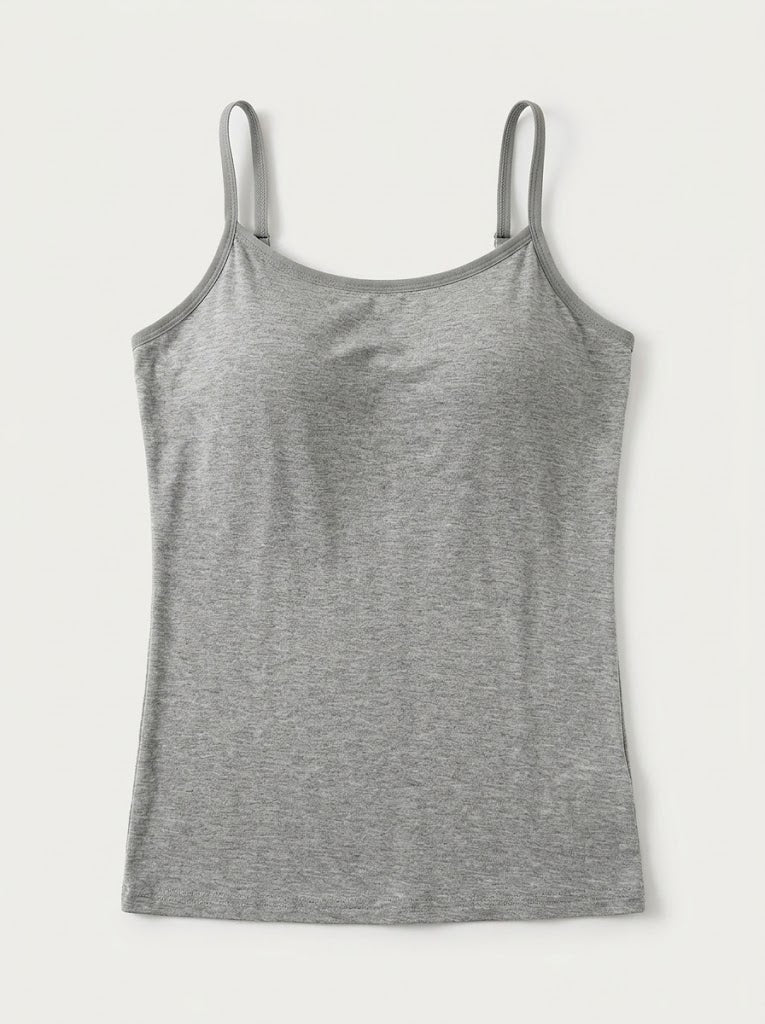 Kvinnors inbyggda bh-camisole – Stödjande spaghetti-axelband för vardagsbruk