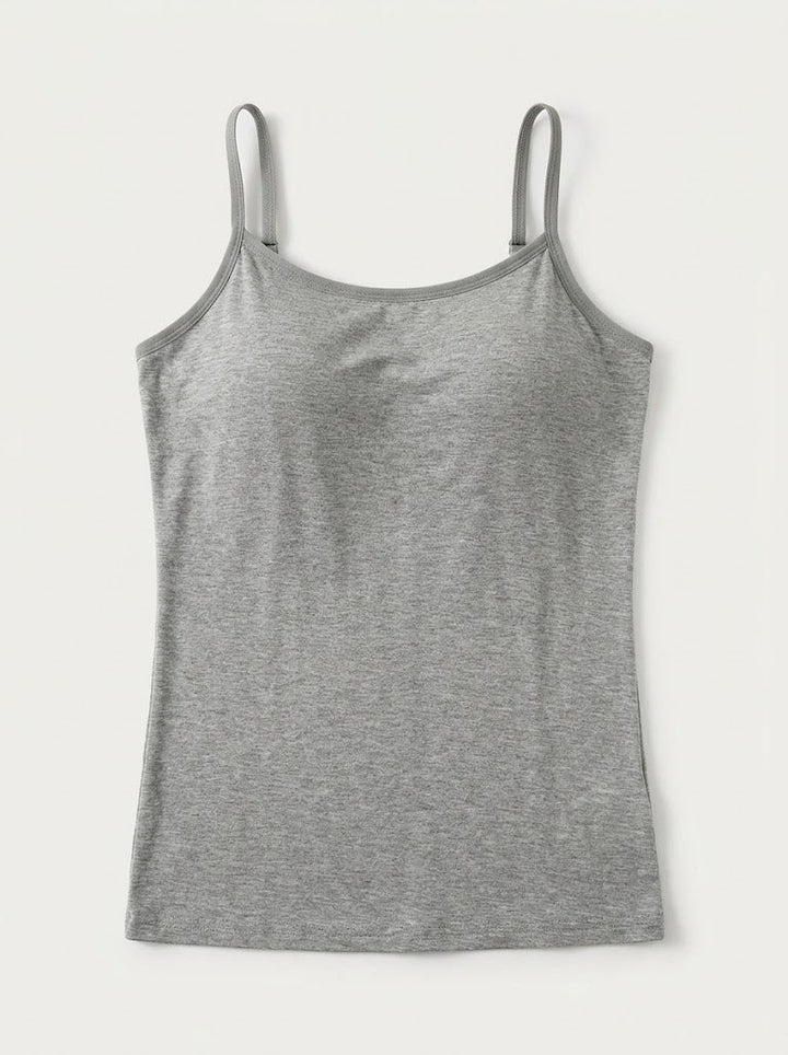 Kvinnors inbyggda bh-camisole – Stödjande spaghetti-axelband för vardagsbruk