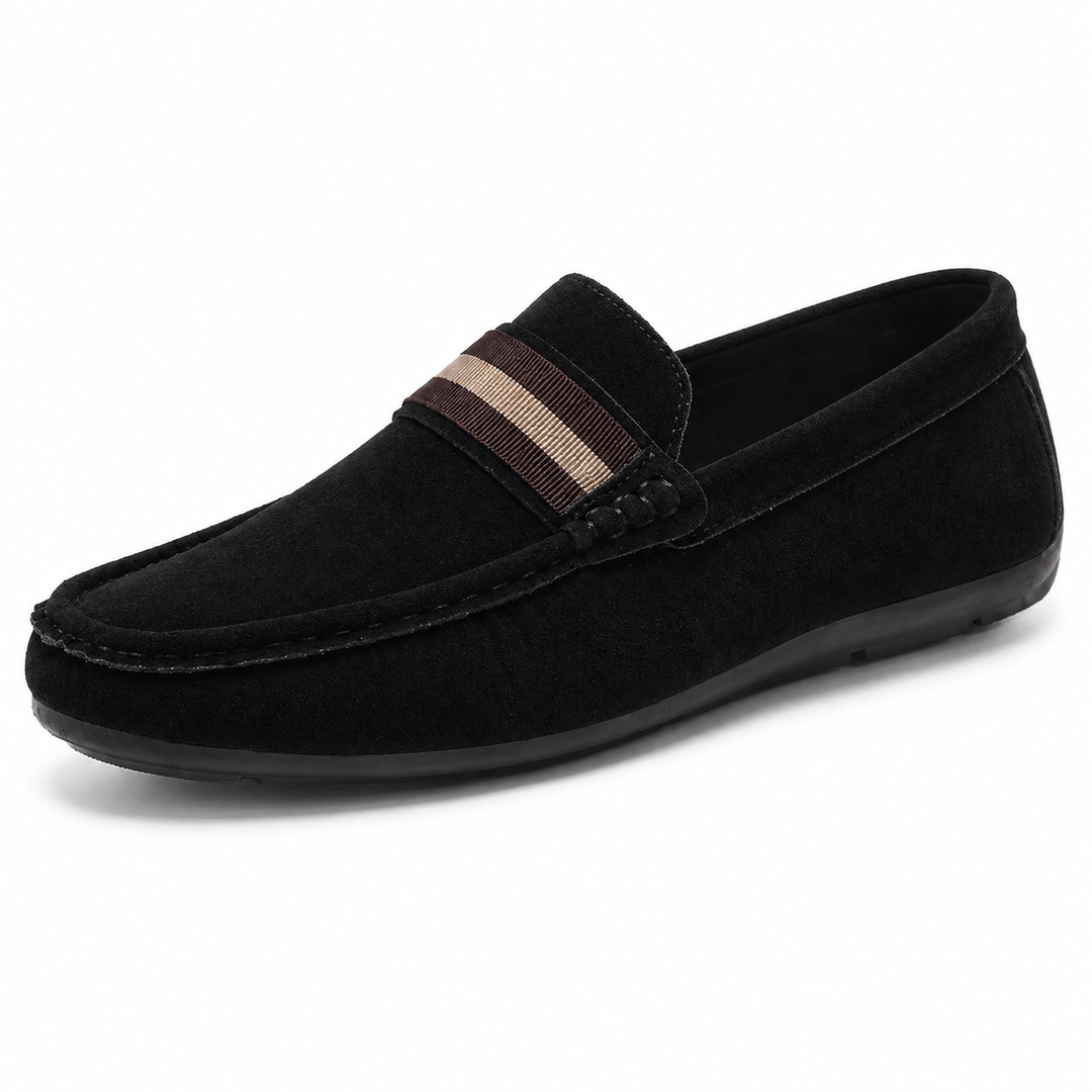 Herrens Slip On Loafers med Randig Detalj Lätta Casual Skor