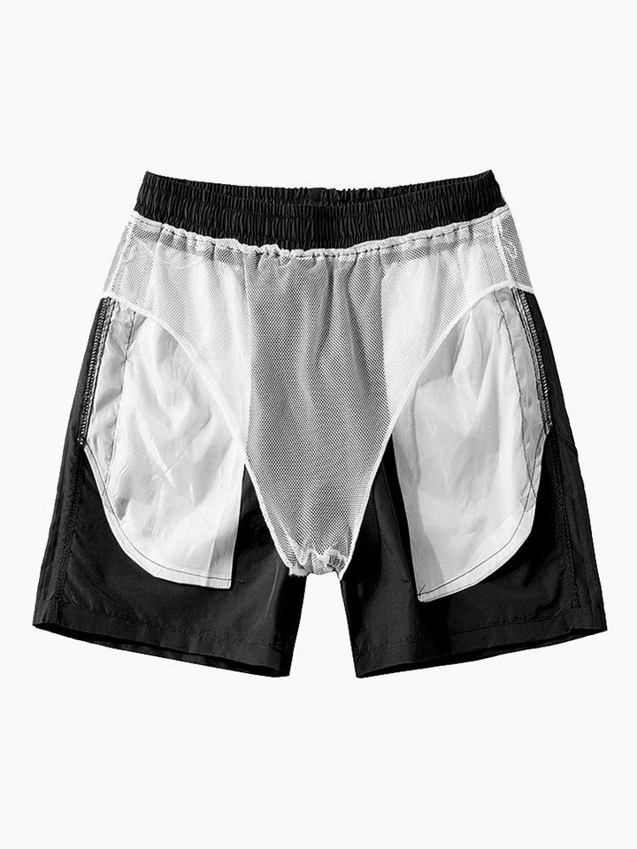 Herrarnas tryckta skjorta och badshorts-set – Regular Fit sommarsemester-set