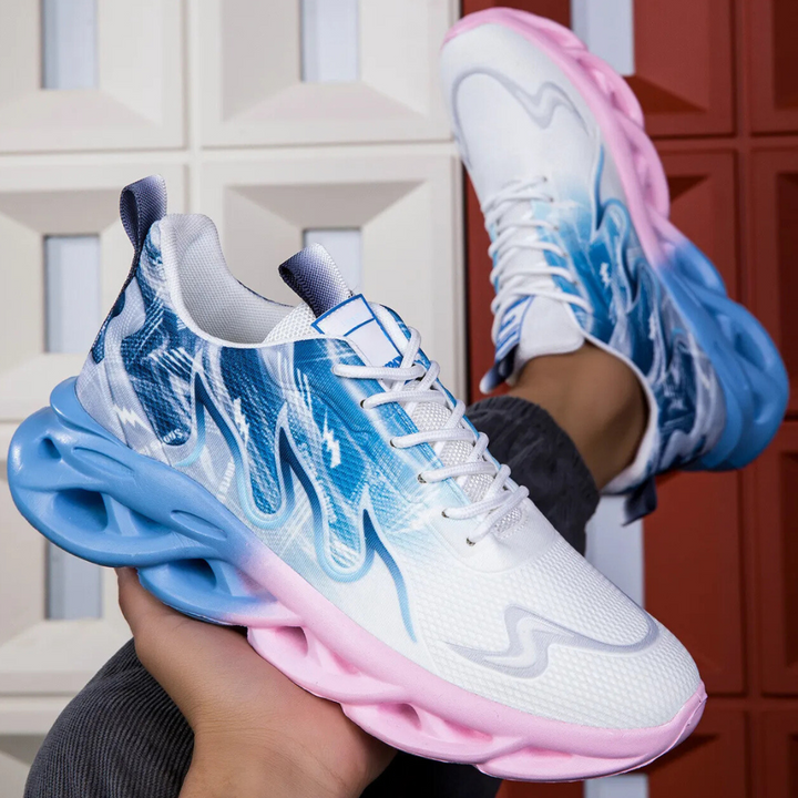 Herrarnas Mesh Löparskor med Dämpad Sula Lätta Sneakers för Varje Dag
