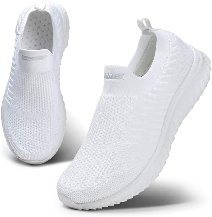 Kvinnors lätta slip-on träningsskor med dämpande komfort för gång