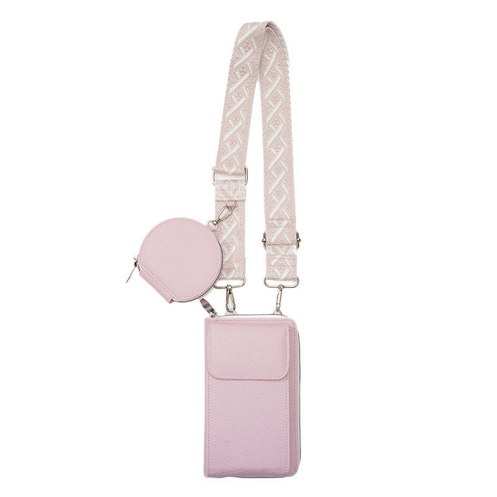Kvinnors Crossbody Telefonväska Med Tryckt Bred Rem