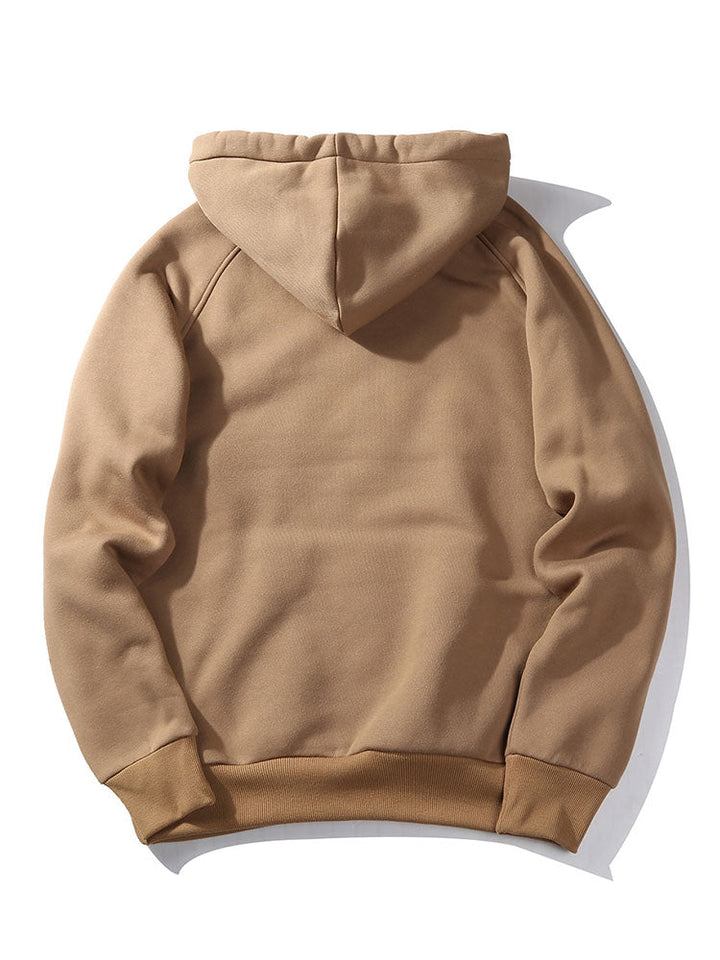 Herrars Raglan Pullover Träningsdräkt – Regular Fit Hoodie och Tapered Joggers för Dagligt Användande