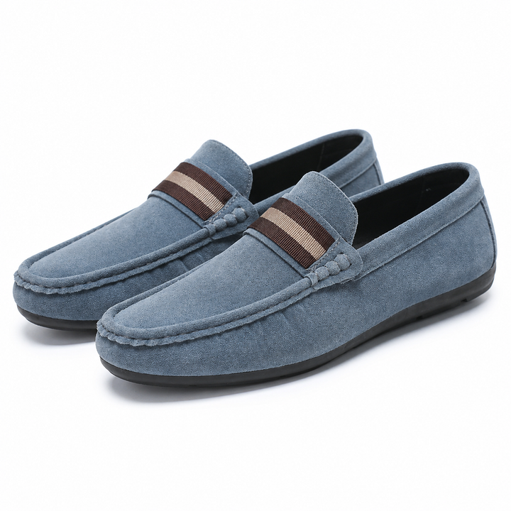 Herrens Slip On Loafers med Randig Detalj Lätta Casual Skor