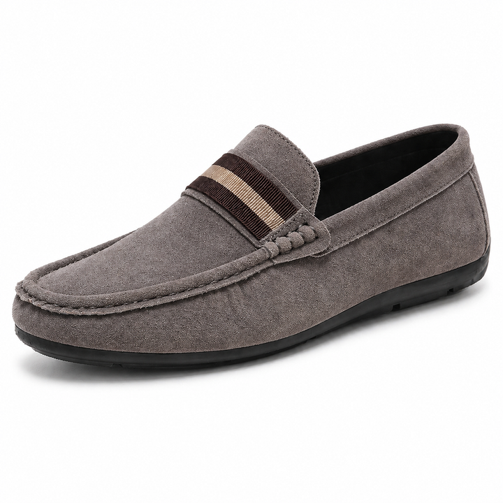 Herrens Slip On Loafers med Randig Detalj Lätta Casual Skor