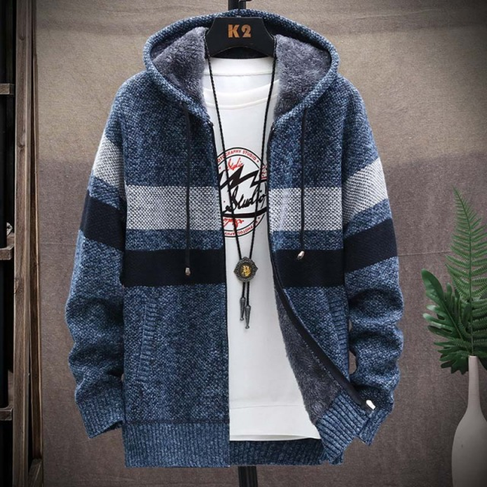 Herrhoodie med dragkedja – Mjuk och lätt lager för avslappnad och smart-casual stil
