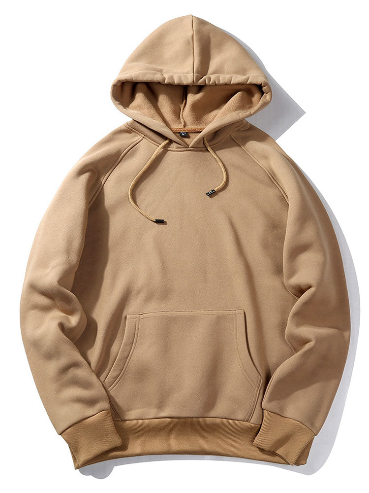 Herrars Raglan Pullover Träningsdräkt – Regular Fit Hoodie och Tapered Joggers för Dagligt Användande