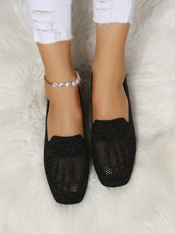 Andningsbara loafers i mesh för dam