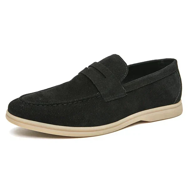 Mäns Mocka-Look Penny Loafers – Bekväma Slip-On Skor för Smart Casual och Formell Klädsel