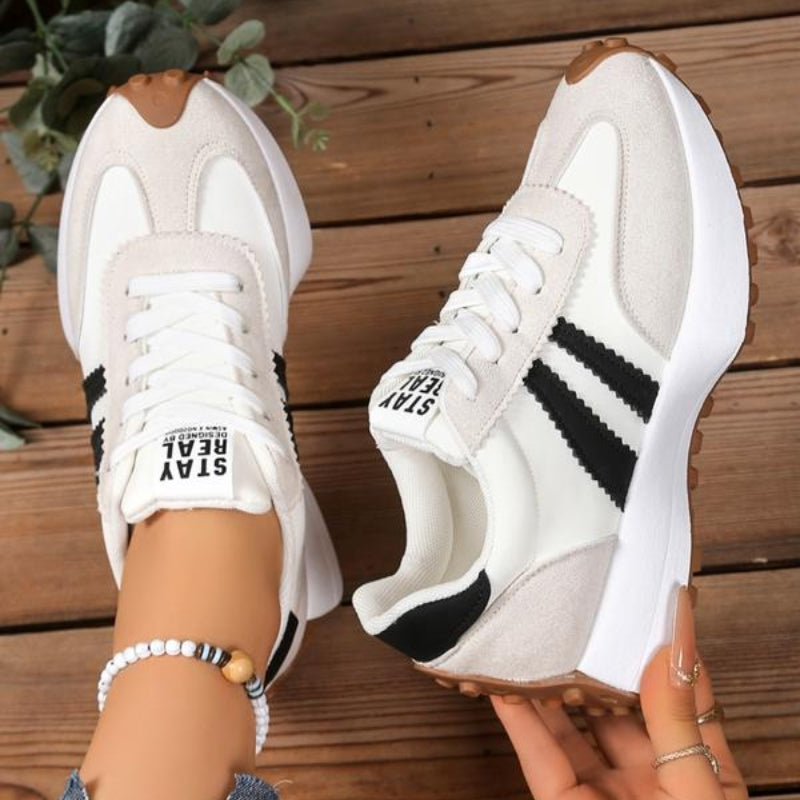 Kvinnors Retro Plattforms Löparskor Suede Gatumodeller