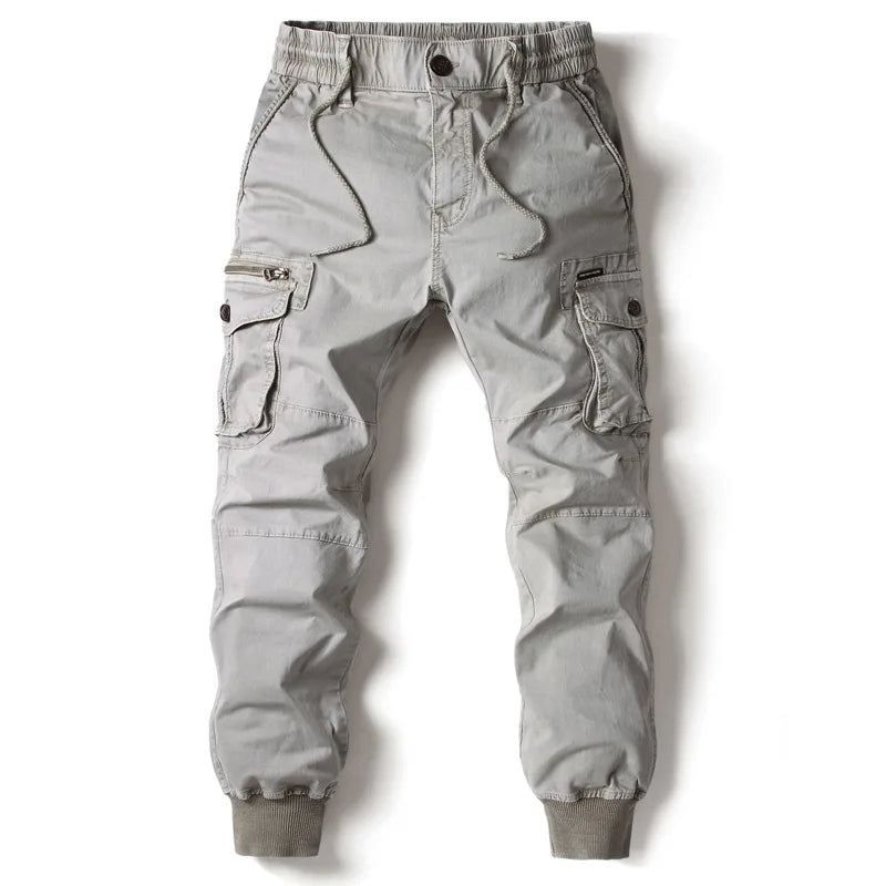 Herrars Cargo Jogger Multi-Fickor Streetwear Utility Byxor