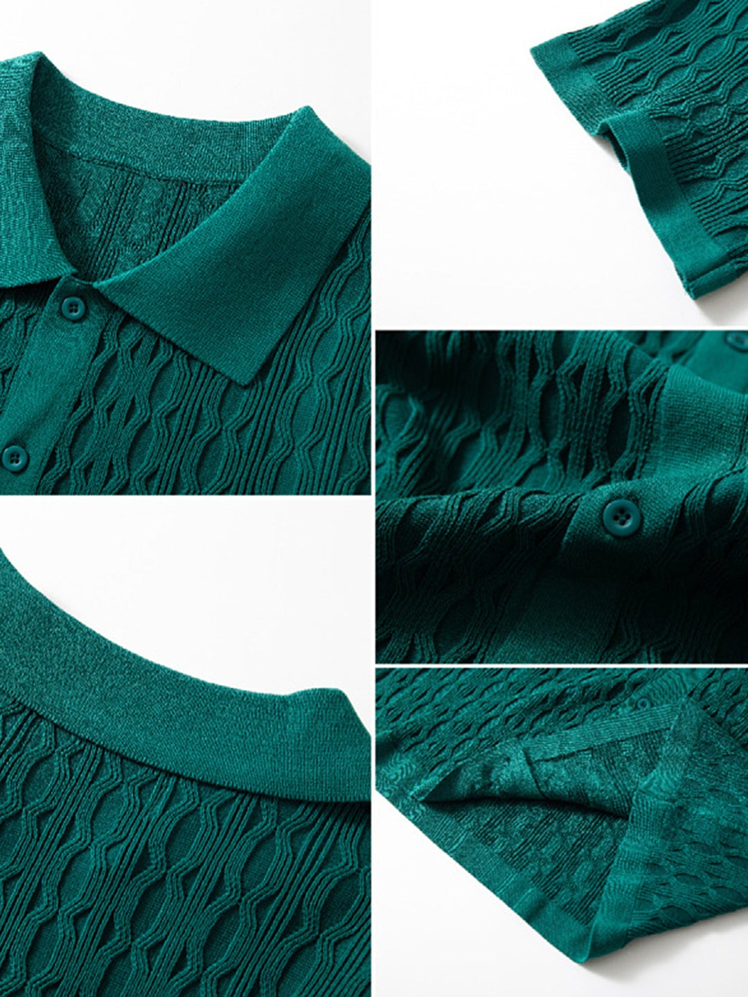 Herrarnas Viskos Texturerad Stickad Skjorta och Stretch Tapered Byxor – Smart Casual Sommarset