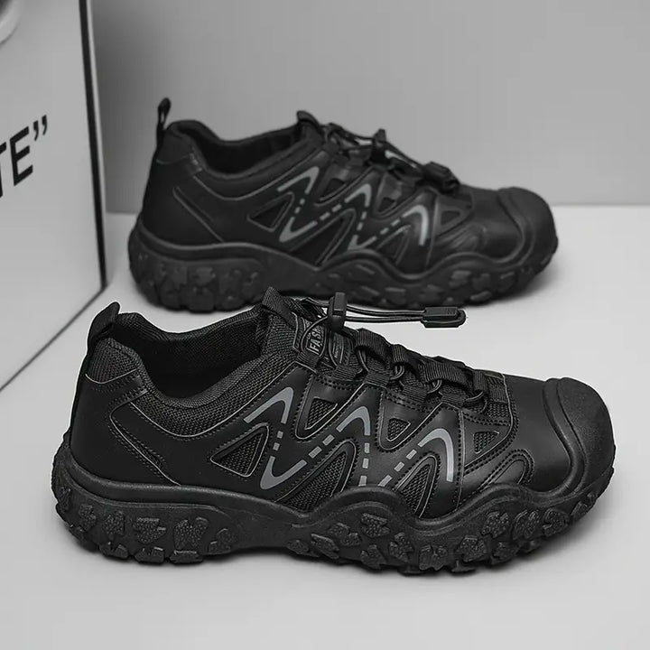 Herrarnas ortopediska chunky walking trainers andningsbara sommar komfort stödjande grepp sula sneakers
