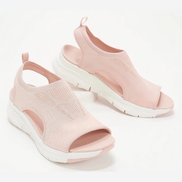 Kvinnors ortopediska sandaler Bekväma lätta stödjande sommar skor Eleganta vardagsskor