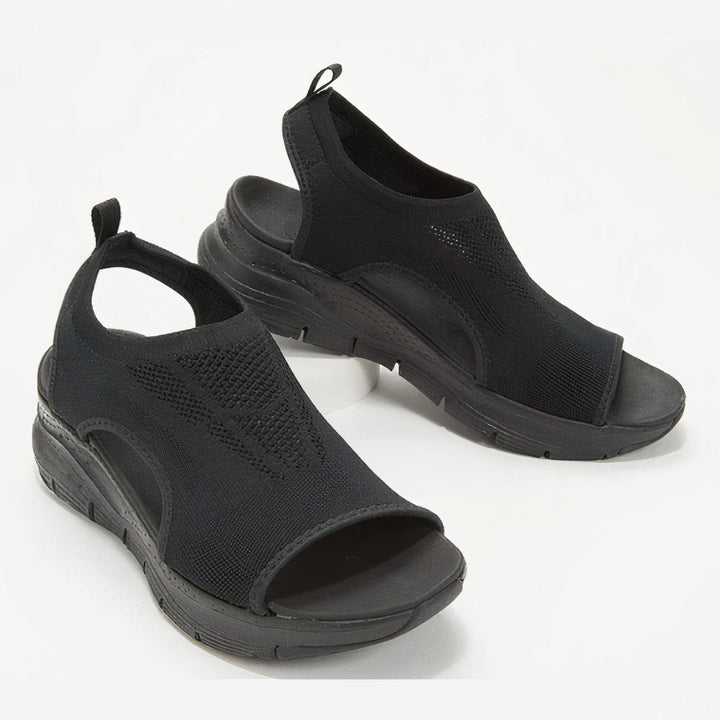 Kvinnors ortopediska sandaler Bekväma lätta stödjande sommar skor Eleganta vardagsskor
