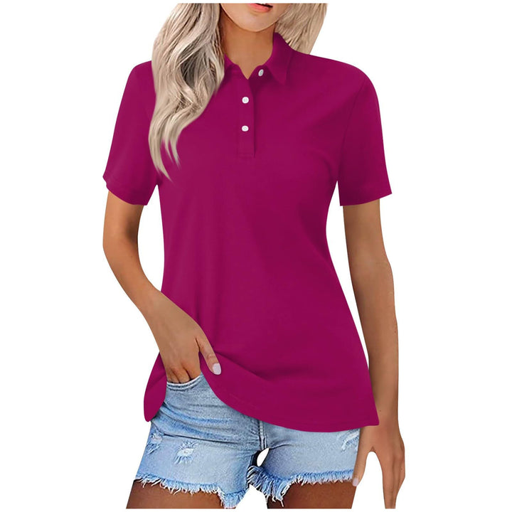 Kvinnors Klassiska Polotröja Kort Ärmar Minimalistisk Vardaglig Smart Casual Topp