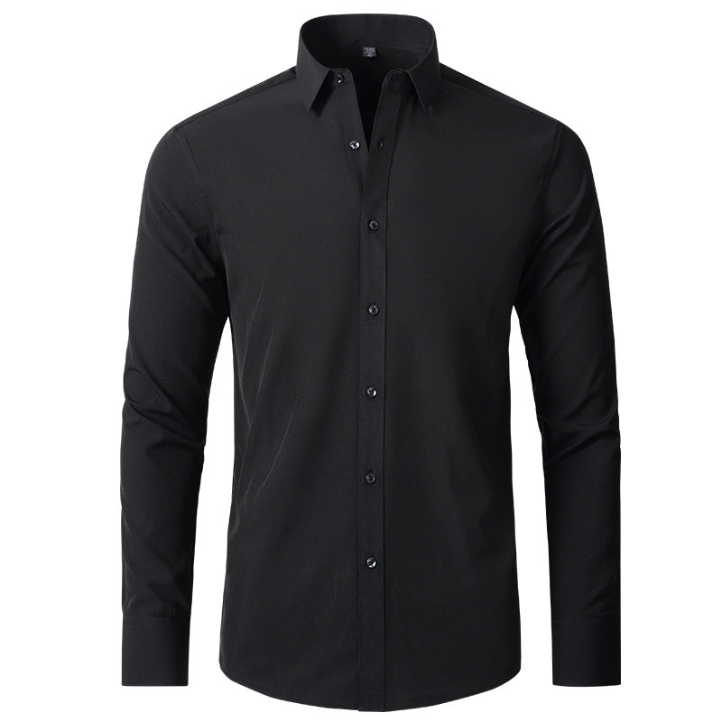 Herrars Stretch Skjorta Rynkbeständig Slim Fit Skjorta