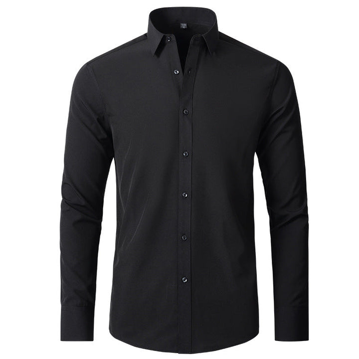 Herrars Stretch Skjorta Rynkbeständig Slim Fit Skjorta