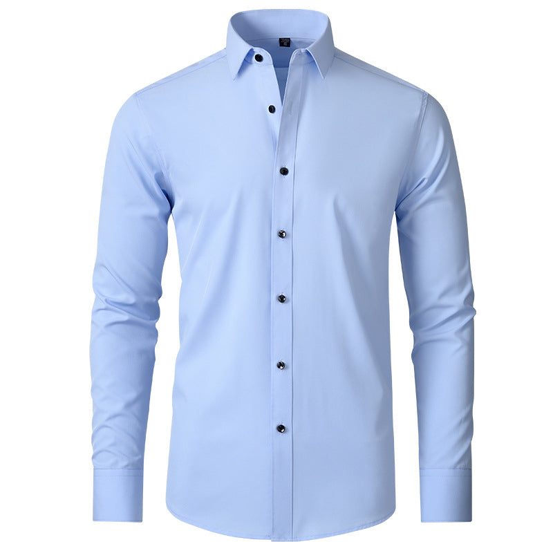 Herrars Stretch Skjorta Rynkbeständig Slim Fit Skjorta
