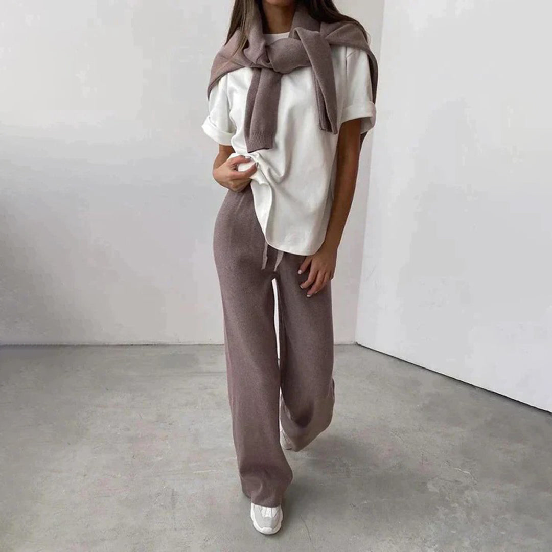 Kvinnors Cashmere Turtleneck Loungewear Set – Varm Co-Ord för Kalla Dagar