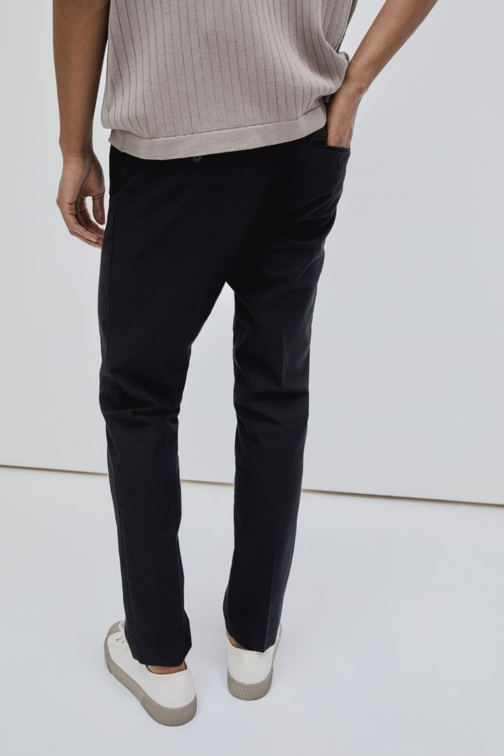 Herrarnas skräddarsydda pinstripe byxor Eleganta smart-casual byxor