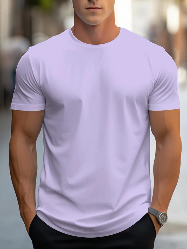 Herrars Slim Fit Crew Neck Kortärmad T-Shirt