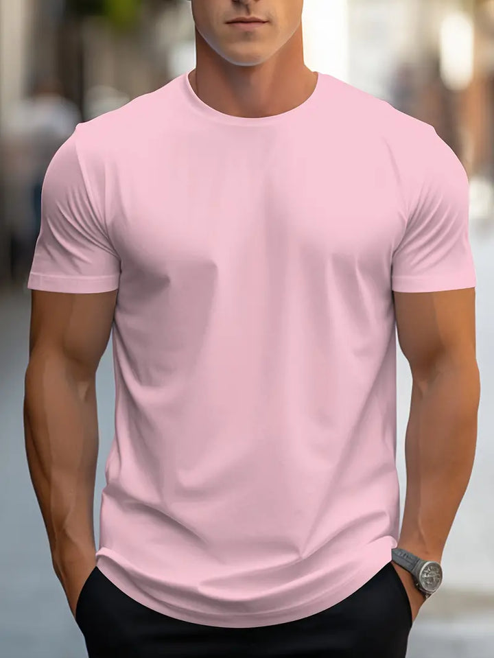 Herrars Slim Fit Crew Neck Kortärmad T-Shirt