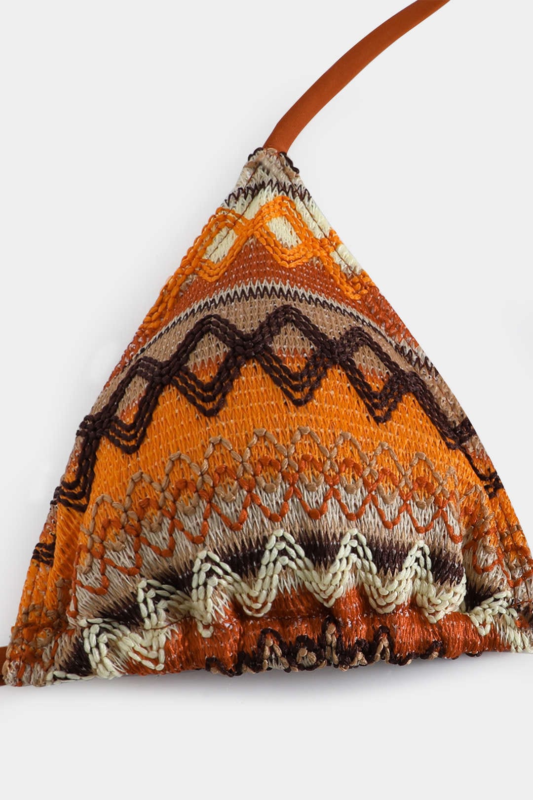 Kvinnors Triangle Bikini Set Boho Mönster Knut Sidor Badkläder