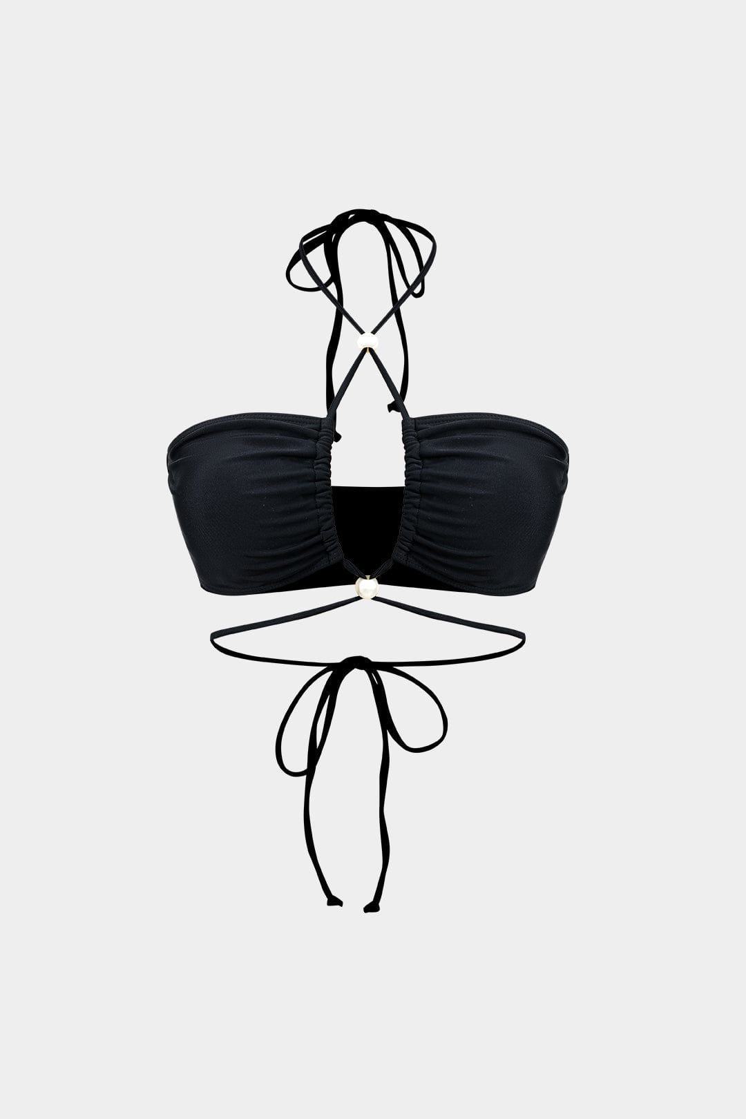 Damernas Bandeau Bikini Wrap Tie Tre Delars Strandset