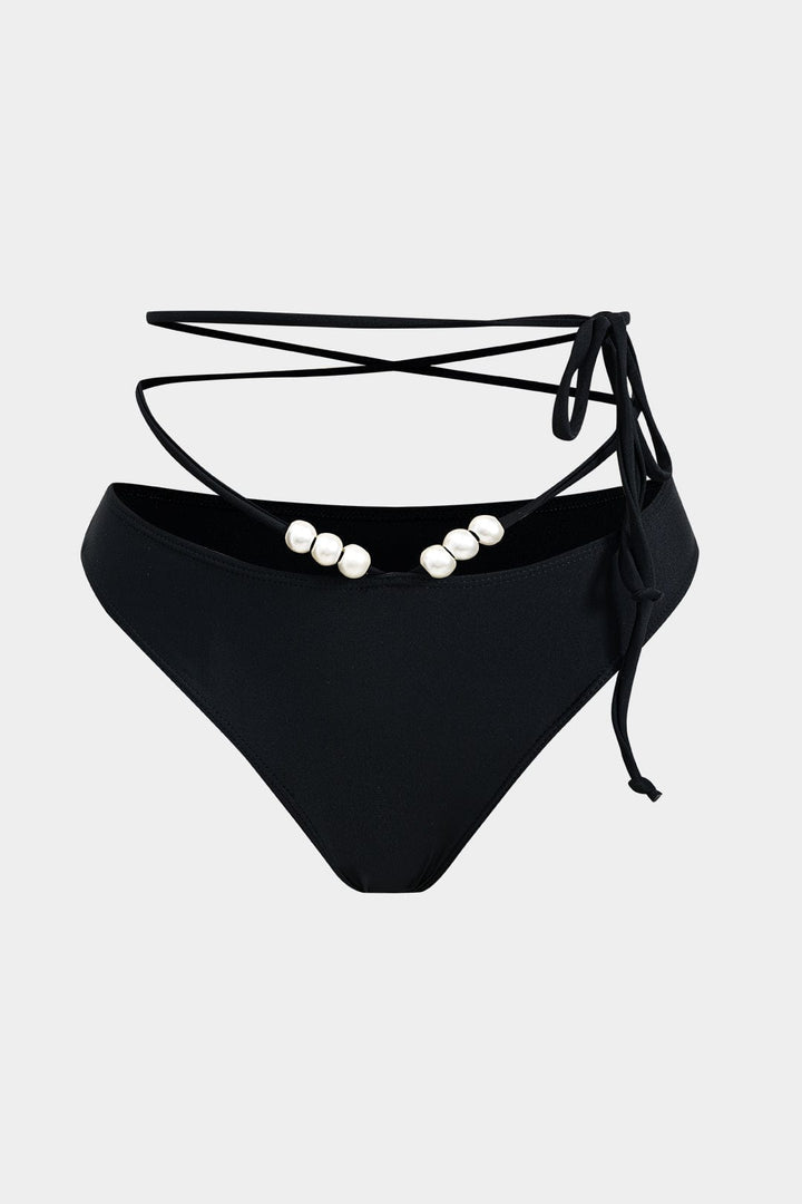 Damernas Bandeau Bikini Wrap Tie Tre Delars Strandset