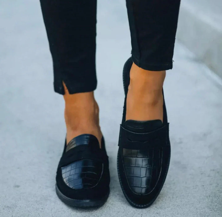 Kvinnors Slip-On Loafers Croc Tryckt Panel Varje Dag Komfort