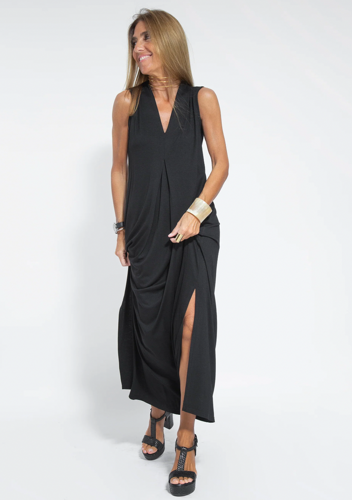 Kvinnors Stretch Maxi Klänning och Cardigan Set – Elegant Tvådelad Outfit för Arbete och Smart Avslappnad Klädsel