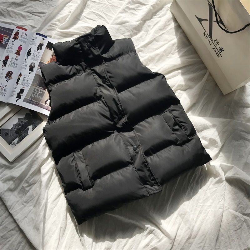 Kvinnors Vadderad Bodywarmer – Högkrage Gilet för Övergångslager