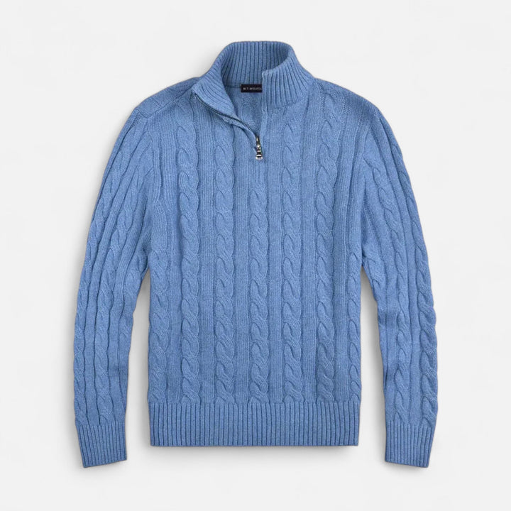 Valmonti | Herrens Old Money Tröja – Tidlös Halv-Zip Klassiker