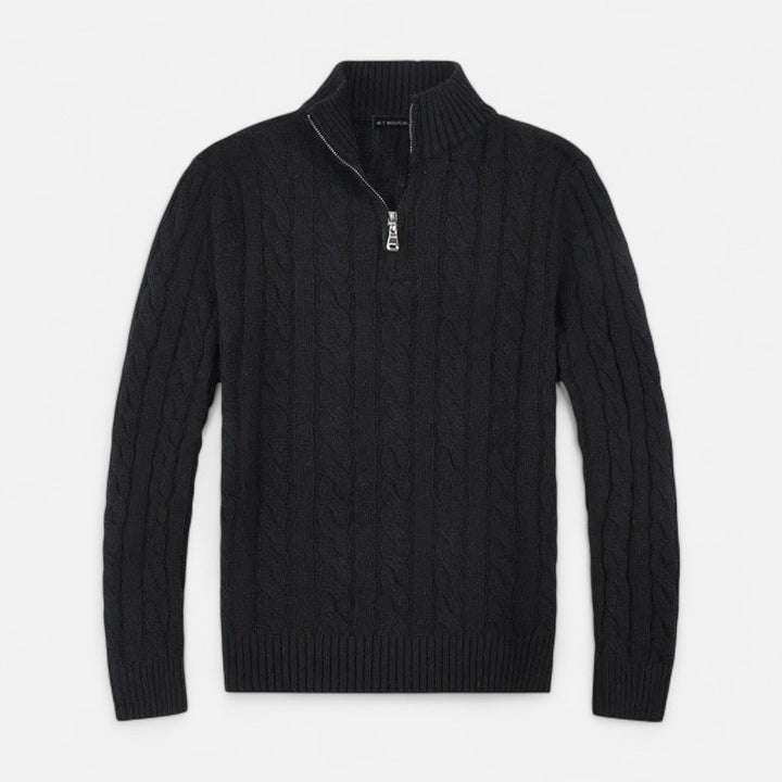 Valmonti | Herrens Old Money Tröja – Tidlös Halv-Zip Klassiker
