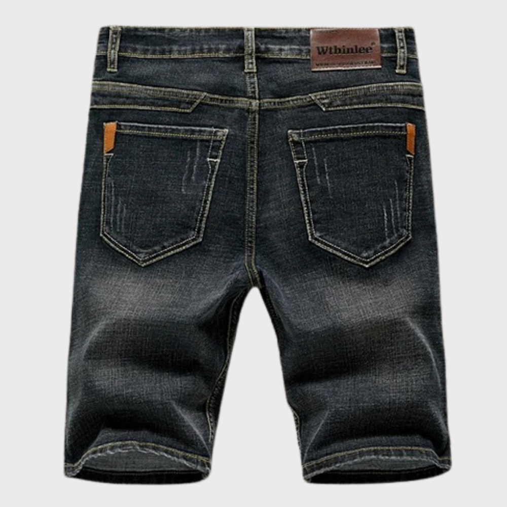 Herrars Klassiska Denimshorts Avslappnad Casual Everyday Passform