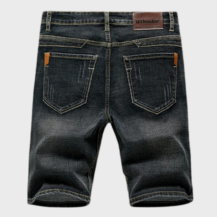 Herrars Klassiska Denimshorts Avslappnad Casual Everyday Passform
