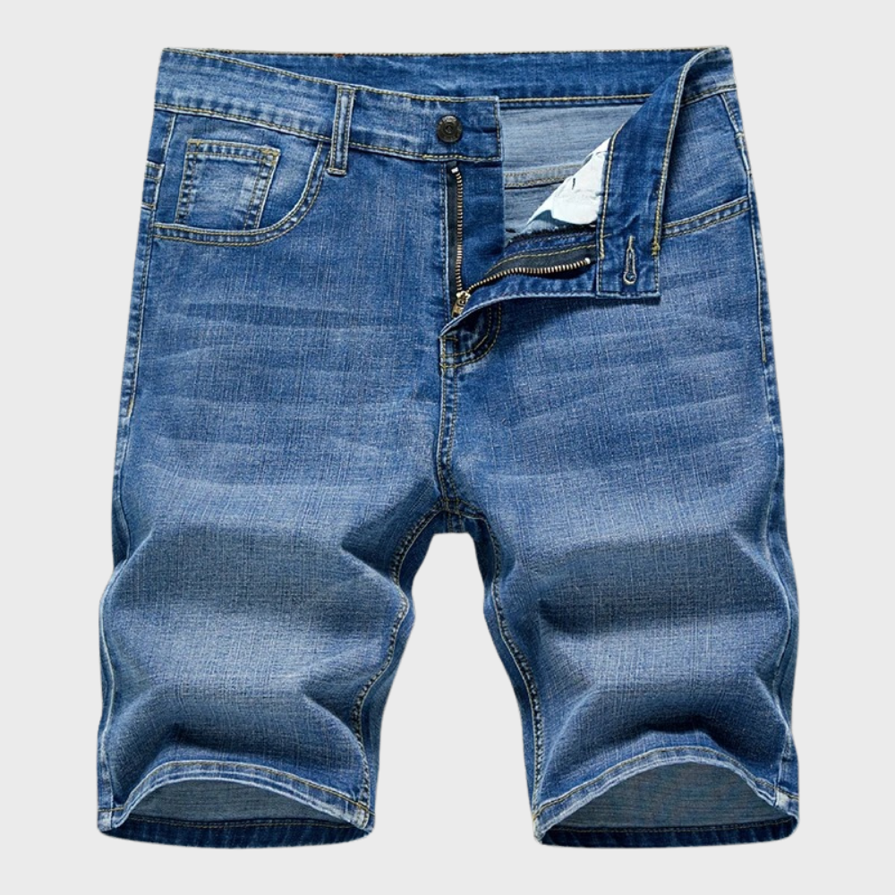 Herrars Klassiska Denimshorts Avslappnad Casual Everyday Passform