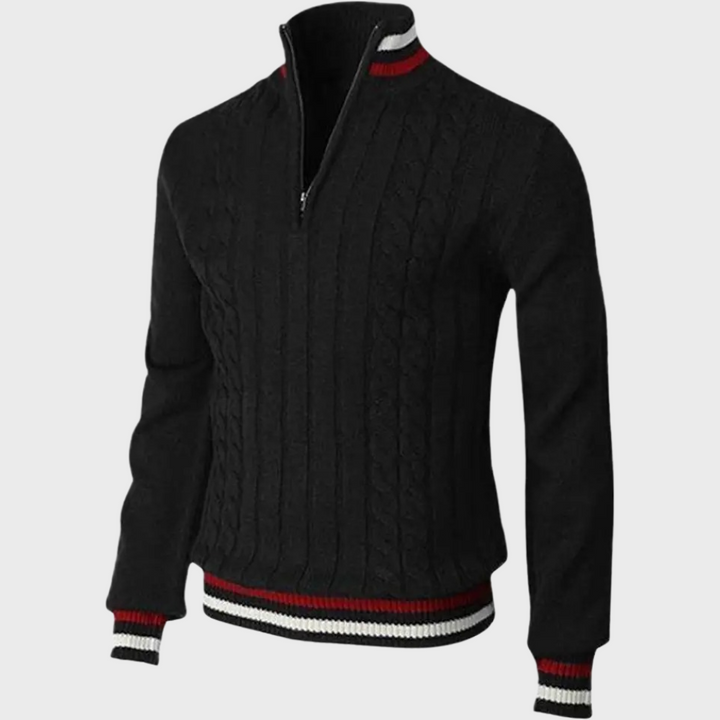 Herrarnas Halvdraget Tröja – Stilig Bekväm Andningsbar Smart Casual Långärmad Pullover