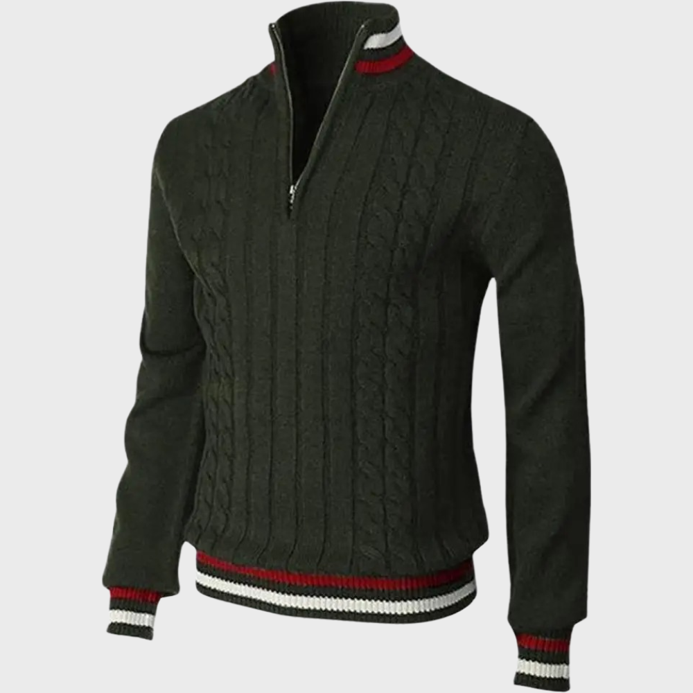 Herrarnas Halvdraget Tröja – Stilig Bekväm Andningsbar Smart Casual Långärmad Pullover