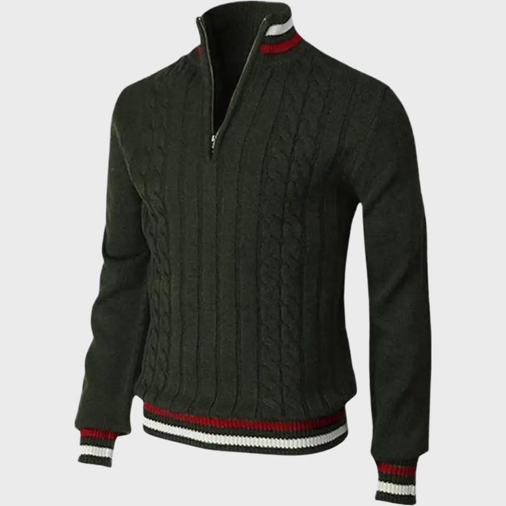 Herrarnas Halvdraget Tröja – Stilig Bekväm Andningsbar Smart Casual Långärmad Pullover