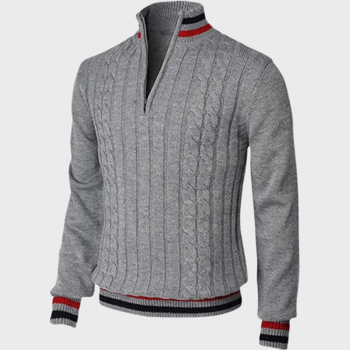 Herrarnas Halvdraget Tröja – Stilig Bekväm Andningsbar Smart Casual Långärmad Pullover