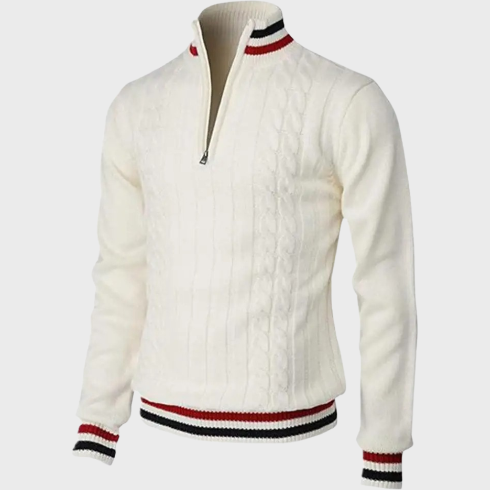 Herrarnas Halvdraget Tröja – Stilig Bekväm Andningsbar Smart Casual Långärmad Pullover