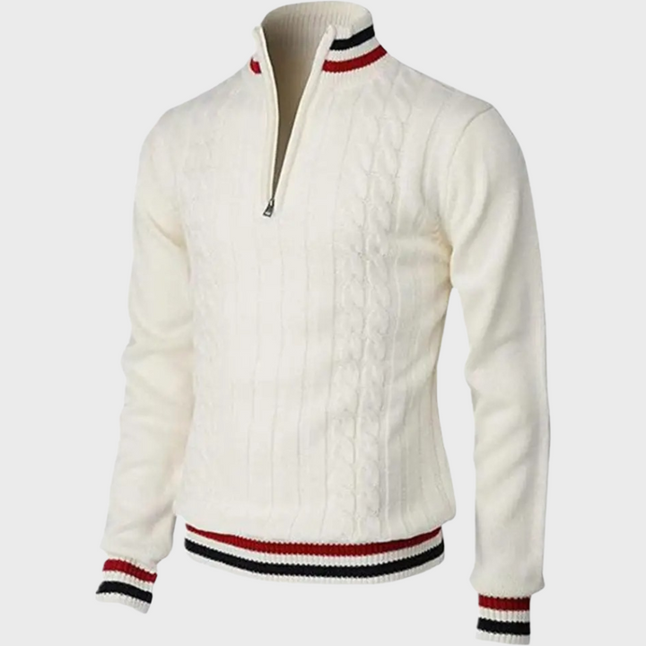 Herrarnas Halvdraget Tröja – Stilig Bekväm Andningsbar Smart Casual Långärmad Pullover